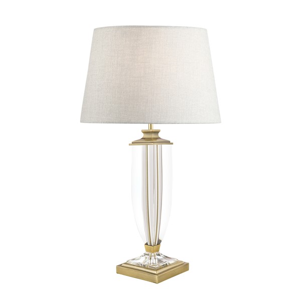 (image for) Laura Ashley Carson Large Table Lamp Antique Brass & Crystal Base Only